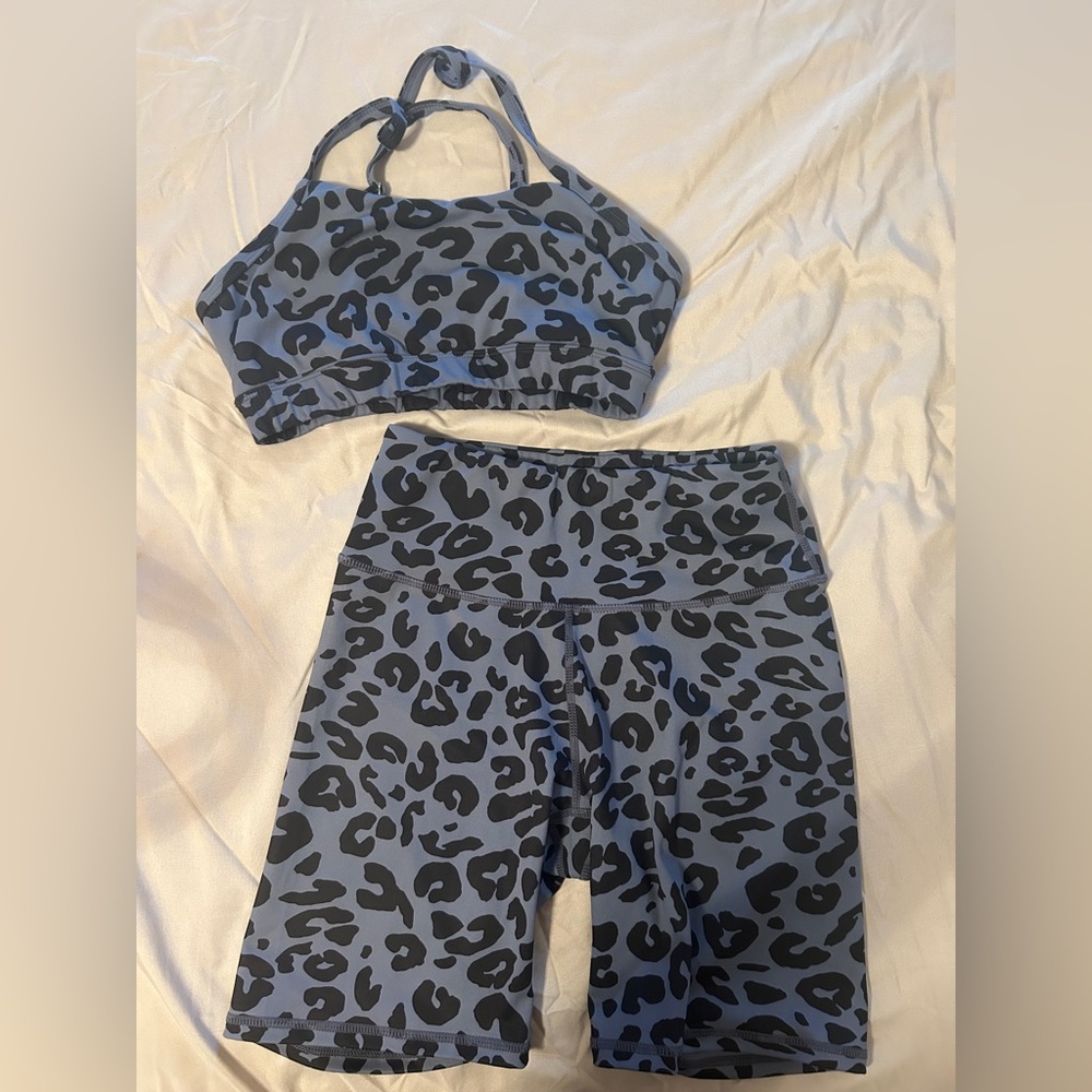 Women’s Matching Cheetah Workout Set